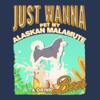 Alaskan Malamute T  Shirt Dog Owner, Just Wanna Pet My Alaskan Malamut Men Denim Jacket | Artistshot