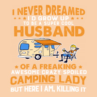 A Super Cool Husband Of A Freaking Awesome Crazy Spoiled Camping Lady Cropped Hoodie | Artistshot