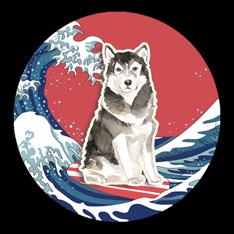 Alaskan Malamute T  Shirt Alaskan Malamute Gifts   Ocean Waves Surfing Fleece Short | Artistshot