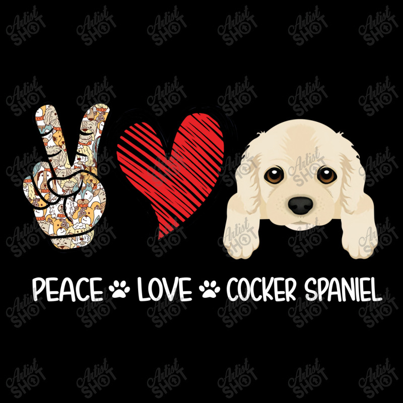 Peace Love Cocker Spaniel Maternity Scoop Neck T-shirt by hoainv | Artistshot