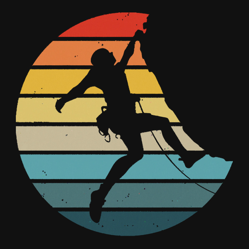 Bouldering T  Shirt Bouldering Silhouette On A Distressed Retro Sunset Baby Beanies | Artistshot