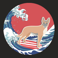 Belgian Malinois T  Shirt Belgian Malinois Gifts   Ocean Waves Surfing Ladies Fitted T-shirt | Artistshot