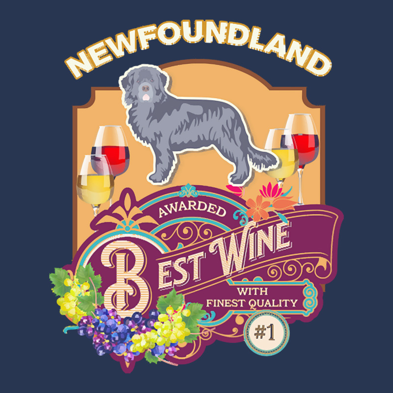 Newfoundland T  Shirt Newfoundland Best Wine   Dog Owner Wine Lover Gi Men Denim Jacket | Artistshot