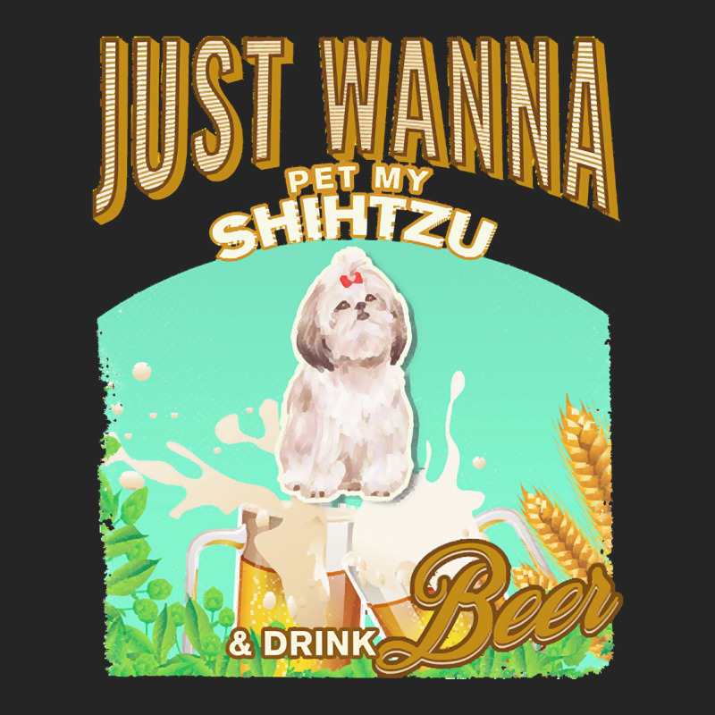 Shihtzu T  Shirt Dog Owner, Just Wanna Pet My Shihtzu & Drink Beer Gif Unisex Hoodie | Artistshot