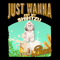 Shihtzu T  Shirt Dog Owner, Just Wanna Pet My Shihtzu & Drink Beer Gif Men's 3/4 Sleeve Pajama Set | Artistshot