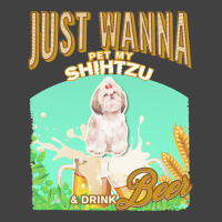 Shihtzu T  Shirt Dog Owner, Just Wanna Pet My Shihtzu & Drink Beer Gif Vintage T-shirt | Artistshot