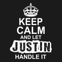 Keep Calm And Let Justin Handle It Full-length Apron | Artistshot