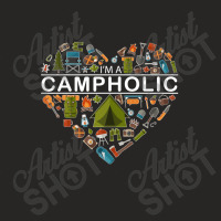 I'm A Campingholic Ladies Fitted T-shirt | Artistshot