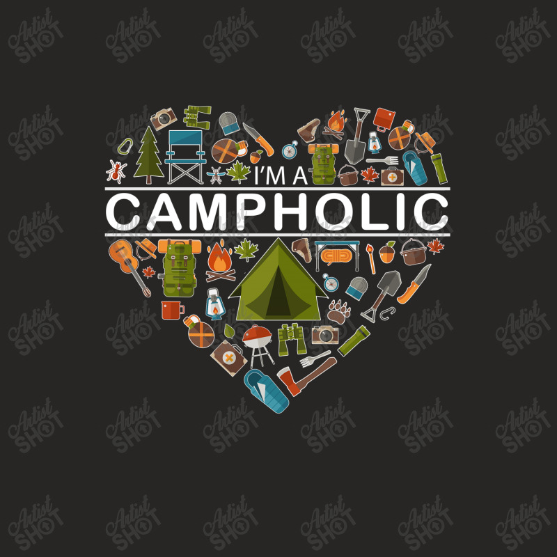 I'm A Campingholic Ladies Fitted T-Shirt by hoainv | Artistshot