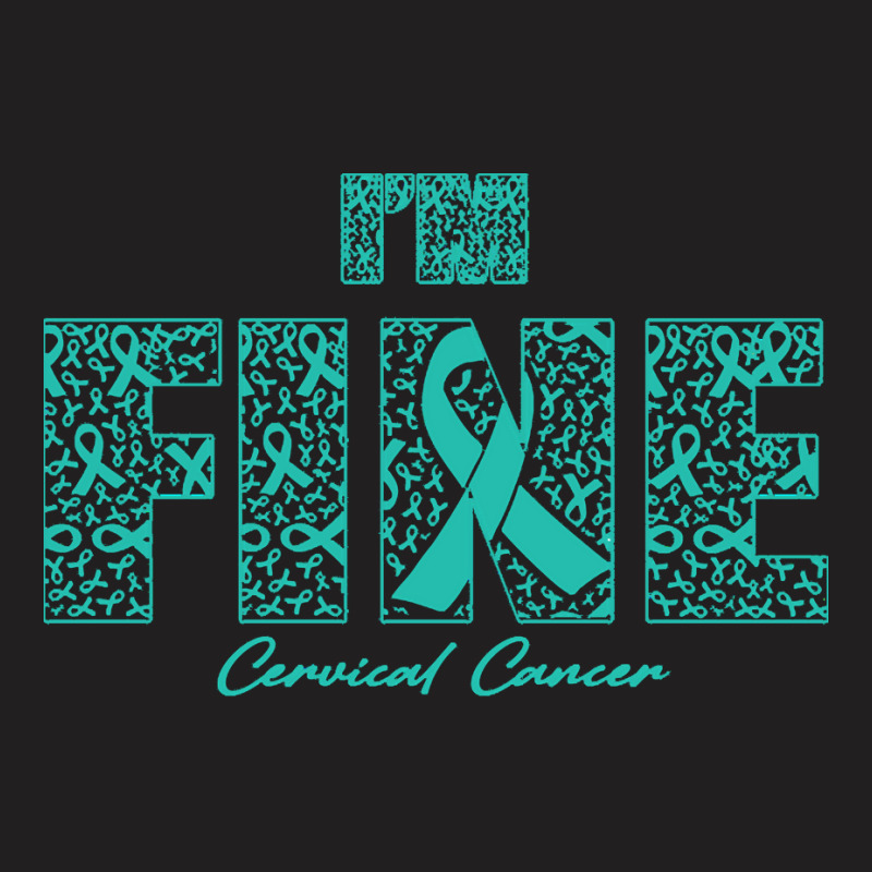 Cervical Cancer Awareness T  Shirt Cervical Cancer Awareness Fine Ribb T-shirt | Artistshot