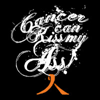 Leukemia T  Shirt Cancer Can Kiss My Ass! Leukemia ( Orange Ribbon) T Lightweight Hoodie | Artistshot