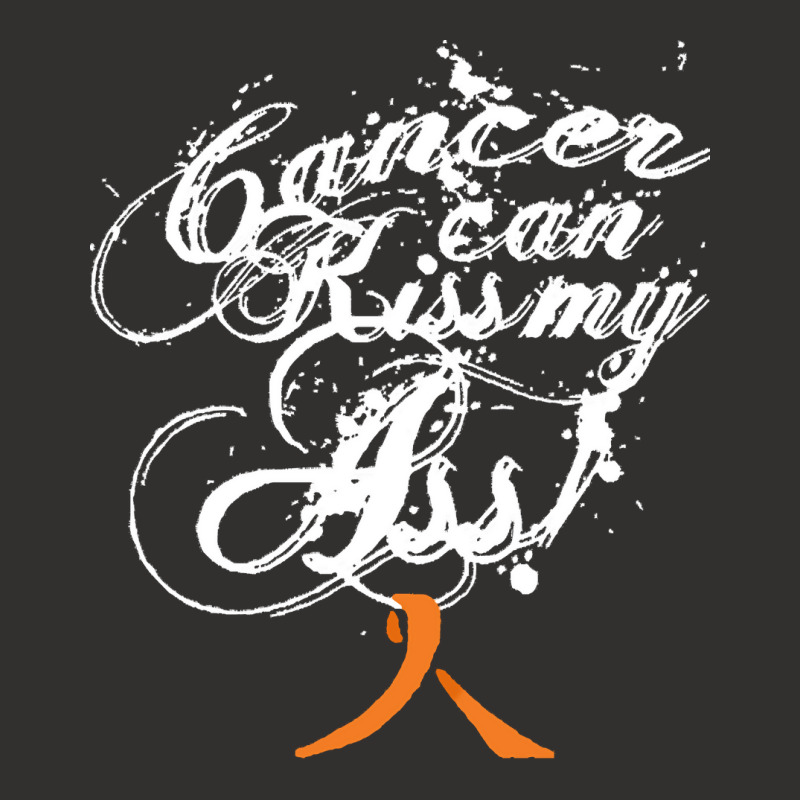 Leukemia T  Shirt Cancer Can Kiss My Ass! Leukemia ( Orange Ribbon) T Champion Hoodie | Artistshot