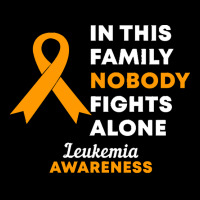 Leukemia T  Shirt In This Family Nobody Fights Alone Leukemia Awarenes V-neck Tee | Artistshot