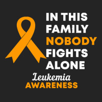 Leukemia T  Shirt In This Family Nobody Fights Alone Leukemia Awarenes 3/4 Sleeve Shirt | Artistshot