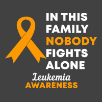 Leukemia T  Shirt In This Family Nobody Fights Alone Leukemia Awarenes Vintage T-shirt | Artistshot