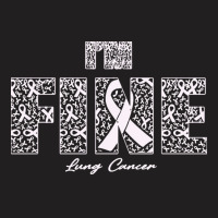 Lung Cancer Awareness T  Shirt Lung Cancer Awareness Fine Ribbons   In T-shirt | Artistshot