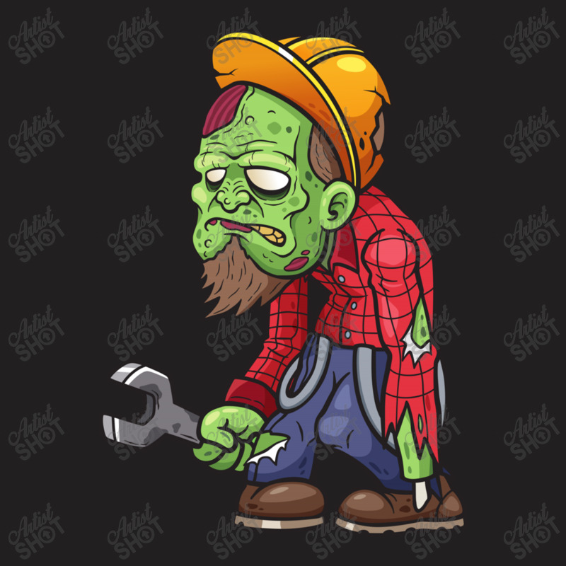 Custom Zombie Mechanic Construction Worker T-shirt By Kakashop - Artistshot