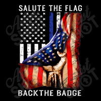 Salute The Flag Back The Badge Women's V-neck T-shirt | Artistshot