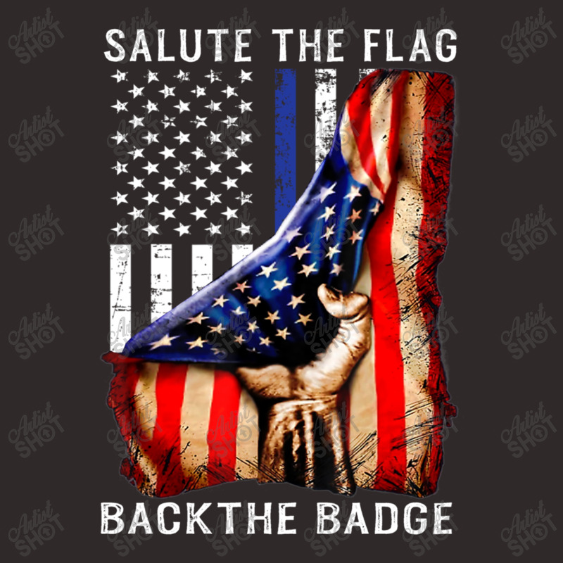 Salute The Flag Back The Badge Racerback Tank by kakashop | Artistshot