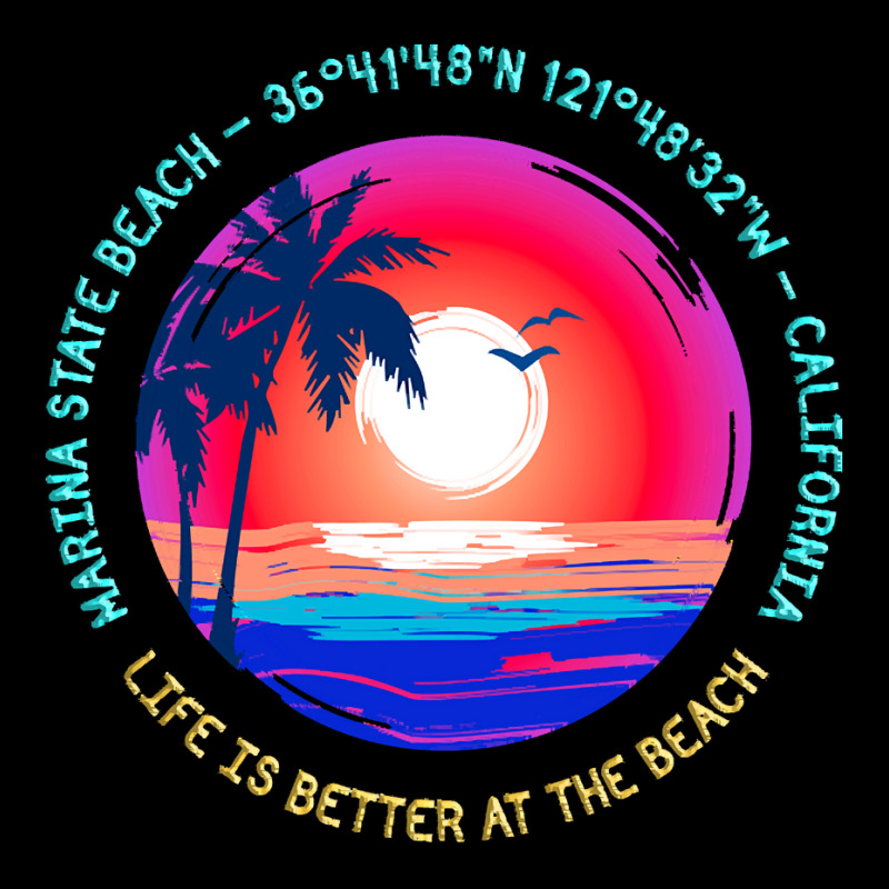 Marina State Beach T  Shirt Marina State Beach, California T  Shirt Men's 3/4 Sleeve Pajama Set by schillerelroy788 | Artistshot