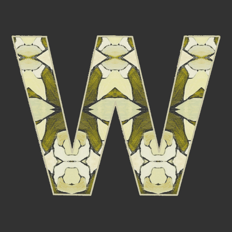 Letter W T  Shirt Letter W Monogram Olive Green Abstract Pattern Paint Baby Bodysuit | Artistshot