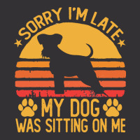 Sorry Im Late My Dog Was Sitting On Me T  Shirt Sorry I'm Late My Dog Vintage Short | Artistshot