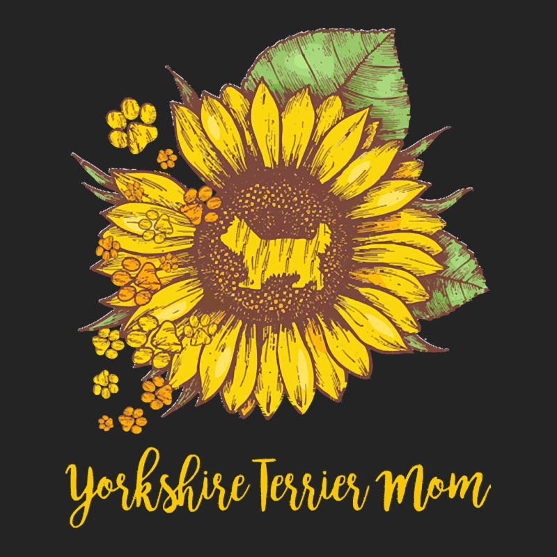 Yorkshire Terrier Mom T  Shirt S U N F L O W E R Y O R K S H I R E T E 3/4 Sleeve Shirt | Artistshot