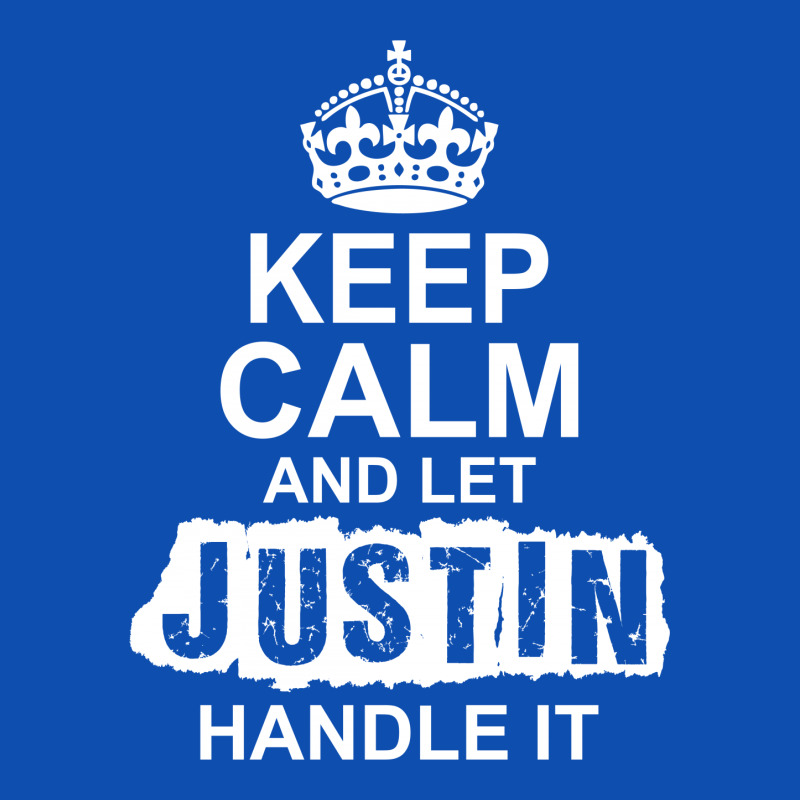 Keep Calm And Let Justin Handle It Slide Sandal | Artistshot