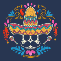 Calavera Moustache Skull Fiesta Sombrero Cinco De Mayo T Shirt Ladies Denim Jacket | Artistshot