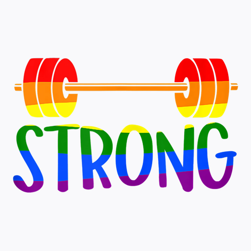 Gay Pride Strong Gym Rainbow Barbell Tank Top T-shirt | Artistshot