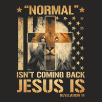 Normal Isn't Coming Back Jesus Is Revelation 14 T Shirt Ladies Fitted T-shirt | Artistshot