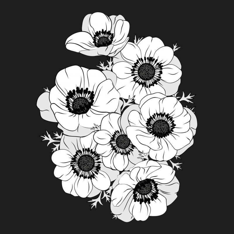 White Anemones Classic T-shirt by lents | Artistshot