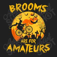 Brooms Are For Amateurs Funny Halloween Witch Riding Bicycle Ladies Polo Shirt | Artistshot