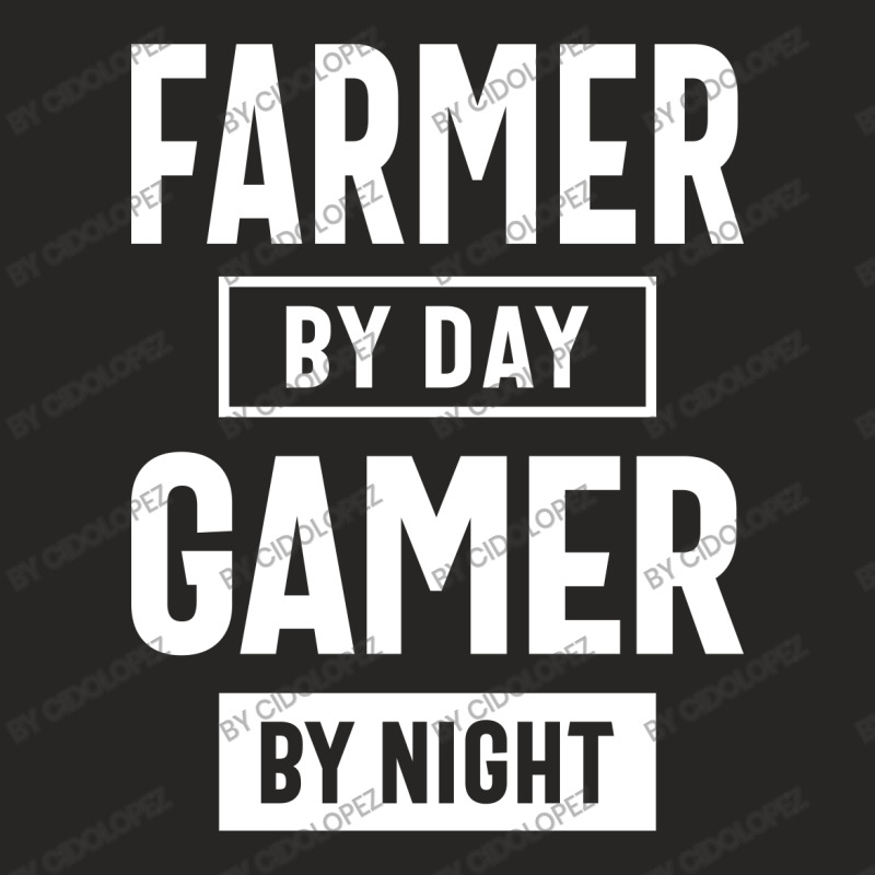 Gamer And Farmer Job Title Gift Ladies Fitted T-Shirt by cidolopez | Artistshot