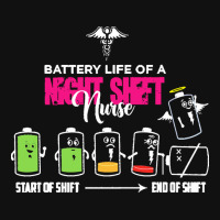 Battery Life Of Night Shift Nurse T  Shirt Battery Life Of Night Shift Baby Bibs | Artistshot