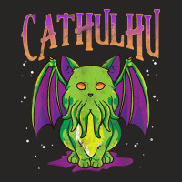 Cute Cathulhu Kawaii Kitten Cat Cthulhu Pun T Shirt Ladies Fitted T-shirt | Artistshot