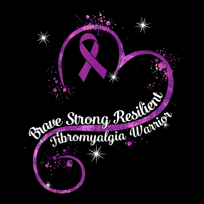 Brave Strong Resilient Fibromyalgia Warrior Awareness Purple T Shirt Long Sleeve Shirts | Artistshot