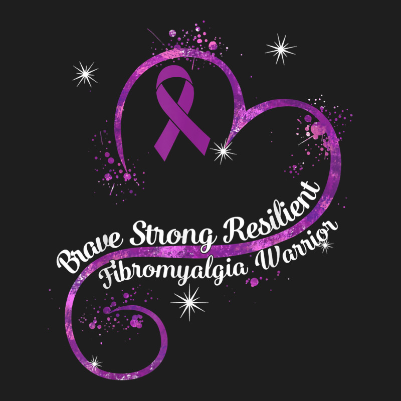 Brave Strong Resilient Fibromyalgia Warrior Awareness Purple T Shirt Classic T-shirt | Artistshot