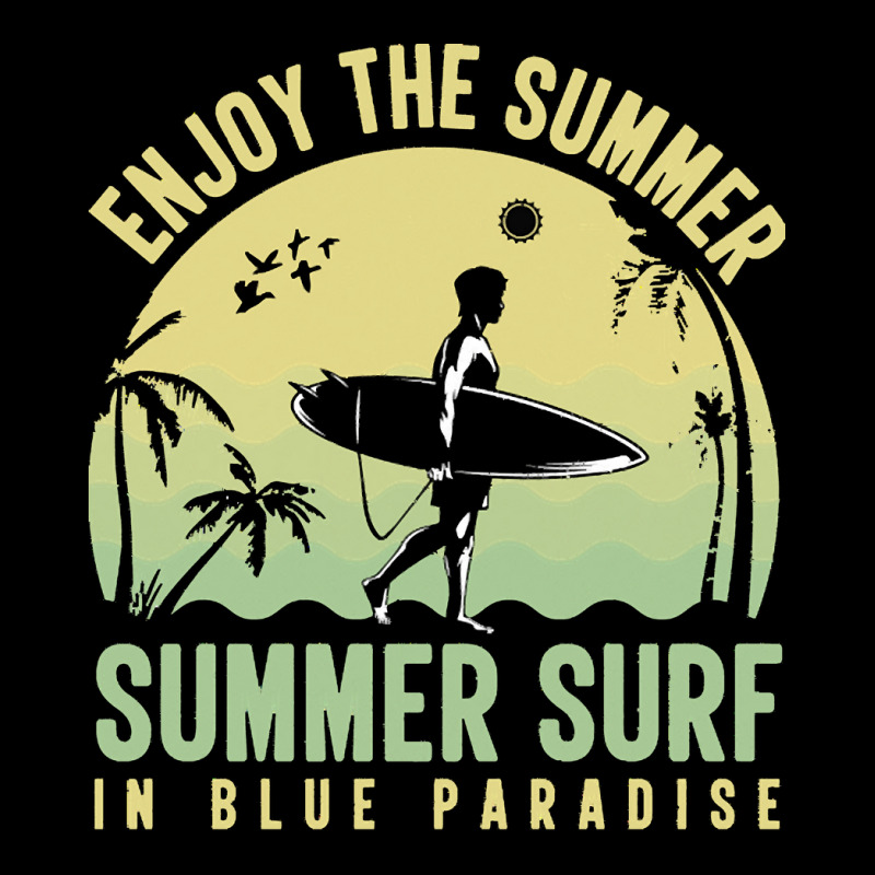 Summer 2021 T  Shirt Enjoy The Summer, Summer Surf In Blue Paradise T Pocket T-Shirt by shanie31601 | Artistshot