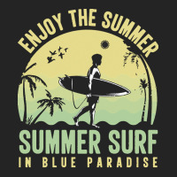 Summer 2021 T  Shirt Enjoy The Summer, Summer Surf In Blue Paradise T 3/4 Sleeve Shirt | Artistshot