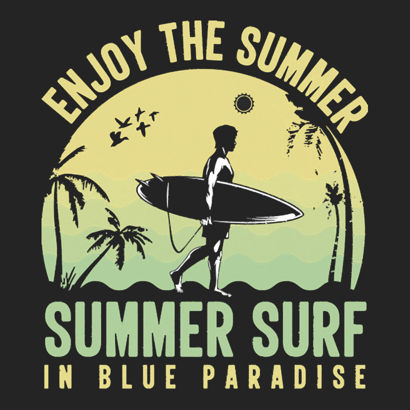 Summer 2021 T  Shirt Enjoy The Summer, Summer Surf In Blue Paradise T 3/4 Sleeve Shirt by shanie31601 | Artistshot