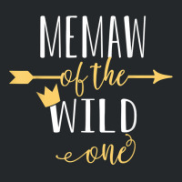 Memaw Of The Wild One Daughter Matching Family T Shirt Crewneck Sweatshirt | Artistshot