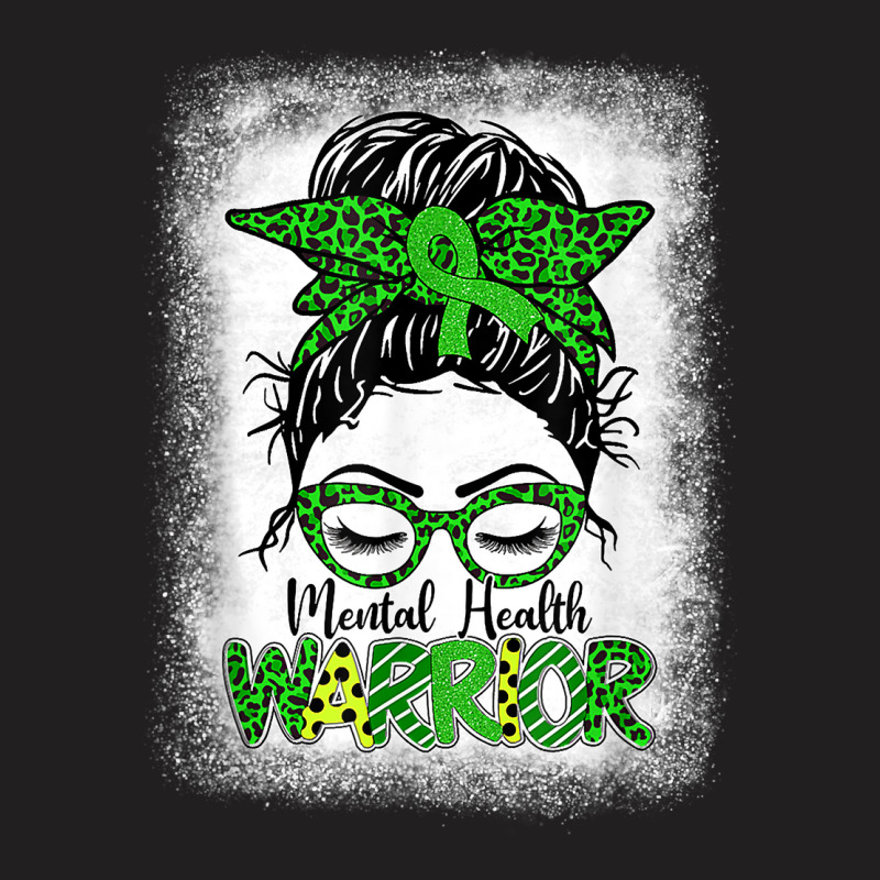 Mental Health Warrior Messy Bun Women Mental Health Matters T Shirt T-shirt | Artistshot