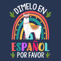 Dimelo En Espanol Por Favor Bilingual Spanish Teacher T Shirt Men Denim Jacket | Artistshot