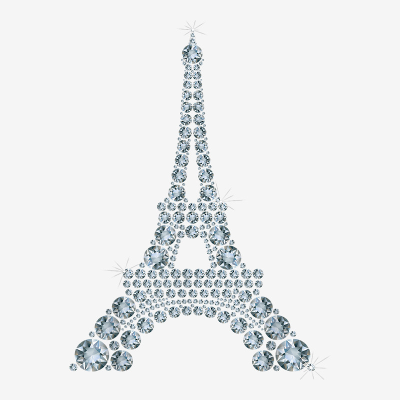 Eiffel Tower With Diamonds The Parisian French Love Sign T Shirt Adjustable Cap by adam.troare | Artistshot