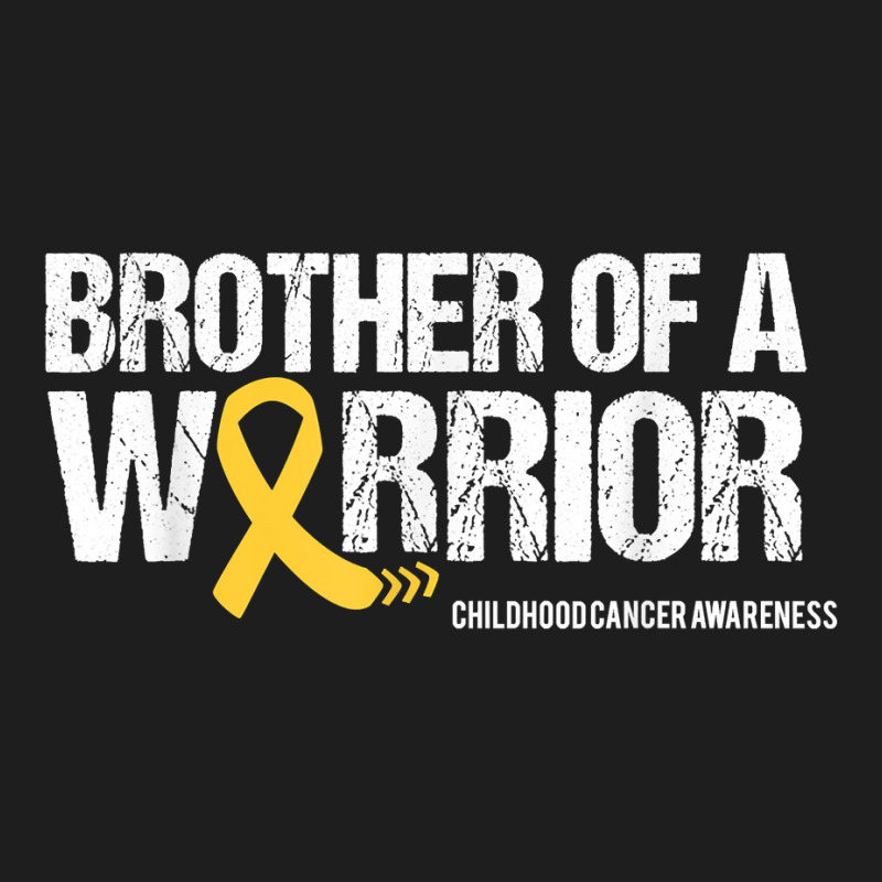 Childhood Cancer Awareness Brother Of A Warrior Ribbon T Shirt Classic T-shirt by TeaMenShop | Artistshot