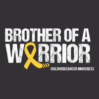 Childhood Cancer Awareness Brother Of A Warrior Ribbon T Shirt Vintage Hoodie | Artistshot