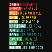 Dream Like Martin Fight Like Malcolm Inspire Like Obama T Shirt Crop Top | Artistshot