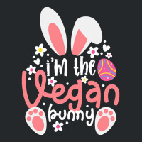 Vegan Design T  Shirt Bunny Ears I'm The Vegan Bunny Matching Easter V Crewneck Sweatshirt | Artistshot