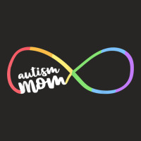 Family Autism Awareness Mom Rainbow Infinity Symbol T Shirt Ladies Fitted T-shirt | Artistshot